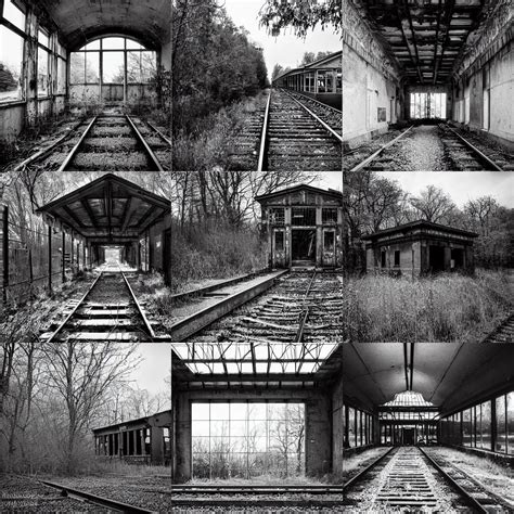 fine art photography of a abandoned old train station | Stable Diffusion | OpenArt