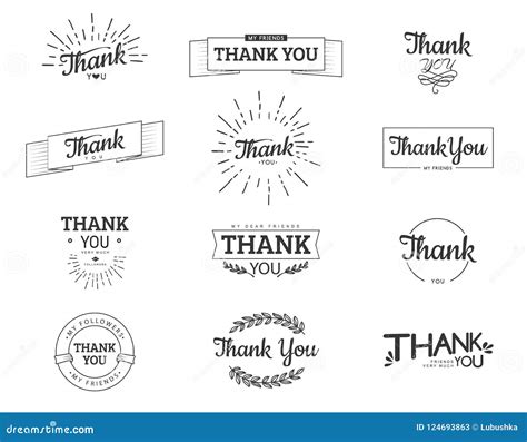 Thank you sign. stock vector. Illustration of script - 124693863