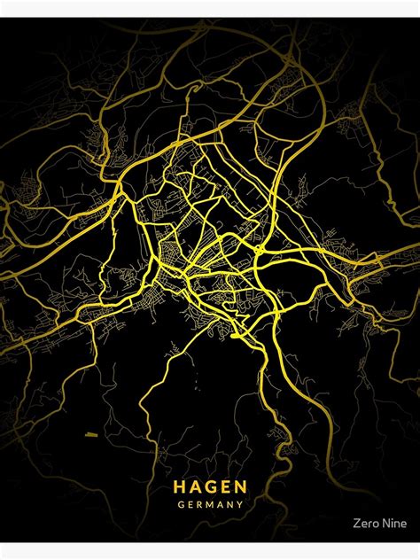 "Hagen City in Germany Map - City Map Minimal" Photographic Print by hayumaps | Redbubble