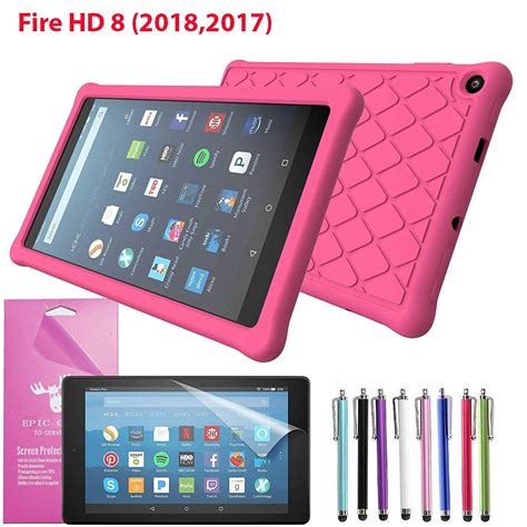 EpicGadget Case for Amazon Fire HD 8 2018/2017 Silicone (8th/7th ...