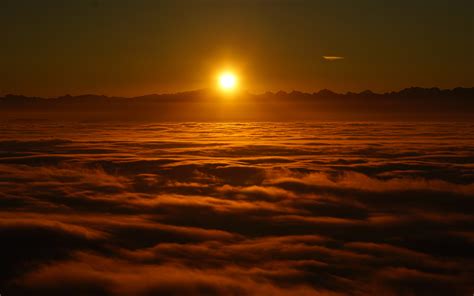 Sunrise above Clouds 4K Wallpapers | HD Wallpapers | ID #22973