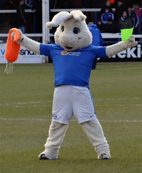 Peterborough Utd mascot Peter Burrow - creative commons licence Jon Candy - onevalefan.co.uk