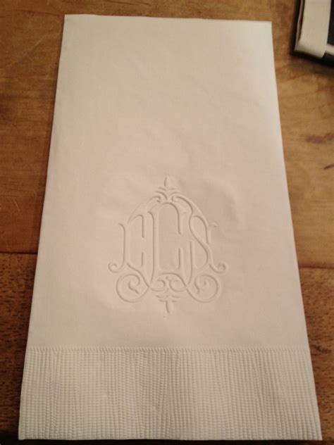 Luncheon Monogrammed Paper Napkin | Embroidery monogram, Entertaining decor, Monogram