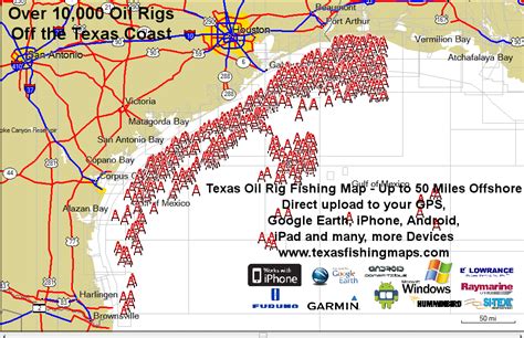 Oil Rig Map | Texas coast fishing | Pinterest | Oil rig, Rigs and Texas