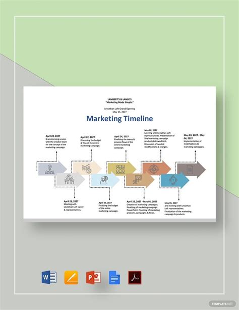 Marketing Timeline Template in Google Docs, PowerPoint, Pages, Word, PDF - Download | Template.net