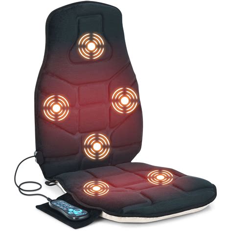 Massage Seat Cushion Back Massager w/ Heat & 6 Vibration Motors for Home - Walmart.com