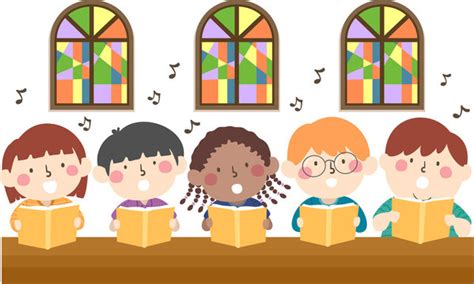 Children Singing Church Clipart