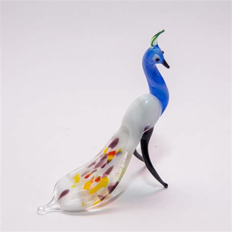 Peacock Animals Glass Handmade Blown Glass Figurine Art | Etsy