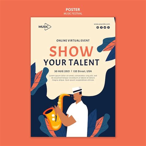 Free PSD | Talent show poster template