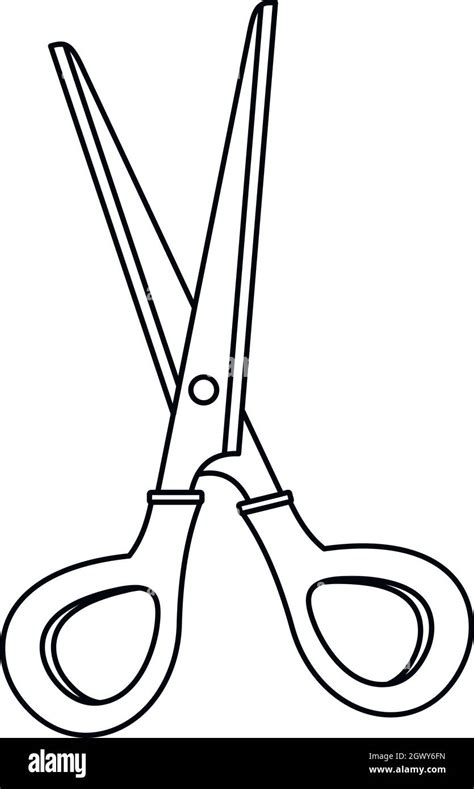 Scissors icon, outline style Stock Vector Image & Art - Alamy