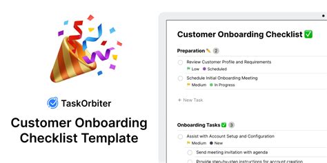 Free Customer Onboarding Checklist Template - TaskOrbiter