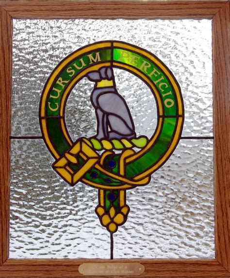 Custom Made Hunter Clan Crest/Badge by Dancing Light Stained Glass ...