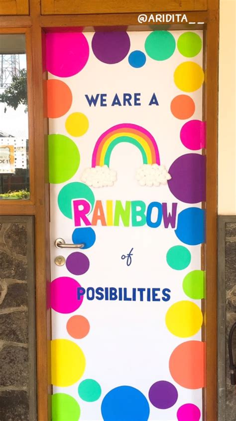 Rainbow Door Display • Classroom Decoration by: Aridita Anggraini ...