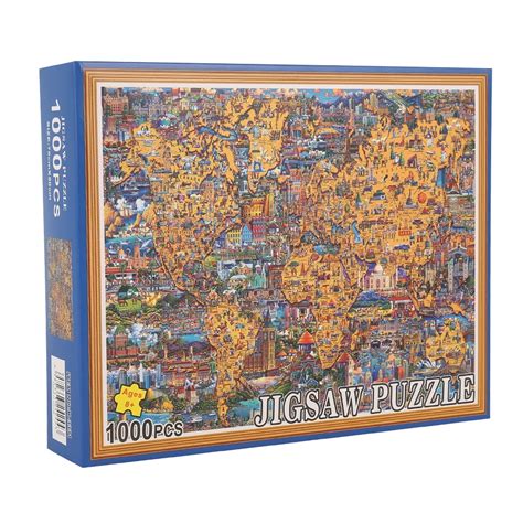 World Map Puzzle 1000 Pieces – Topographic Map of Usa with States