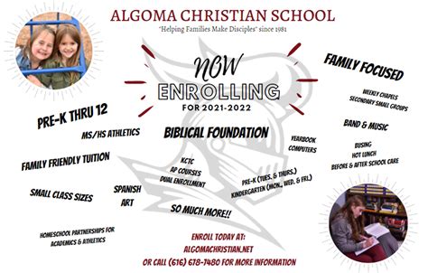 ALGOMA CHRISTIAN SCHOOL - Algoma Christian School