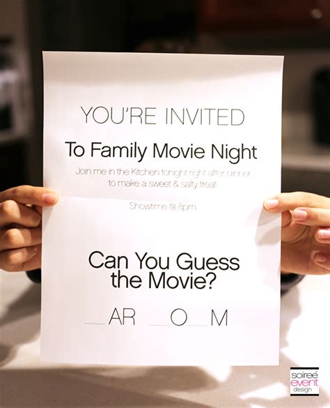 Family Movie Night featuring War Room! - Soiree Event Design