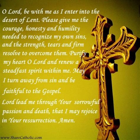 Lord, be with me as I enter into the desert of Lent. Catholic Prayers ...