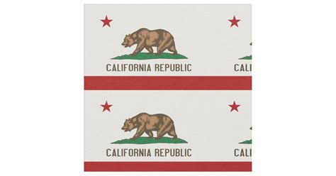 CALIFORNIA FLAG Flag Fabric | Zazzle