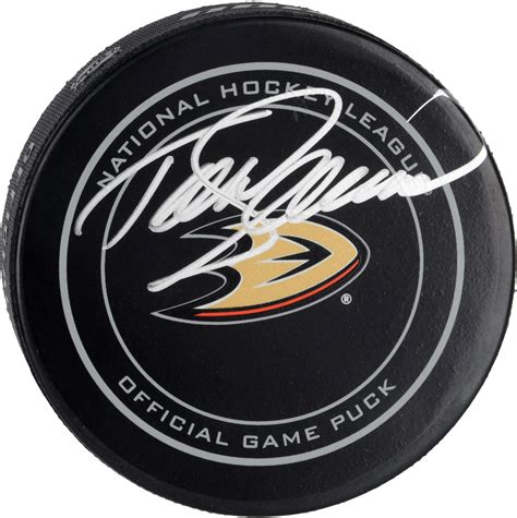 Teemu Selanne Anaheim Ducks Autographed Official Game Puck