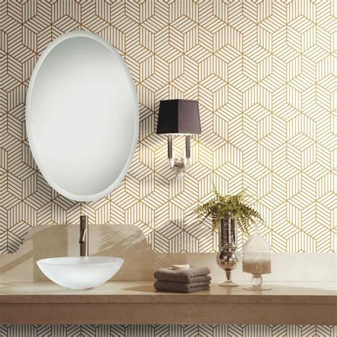 Mid Century Modern Bathroom Wallpaper