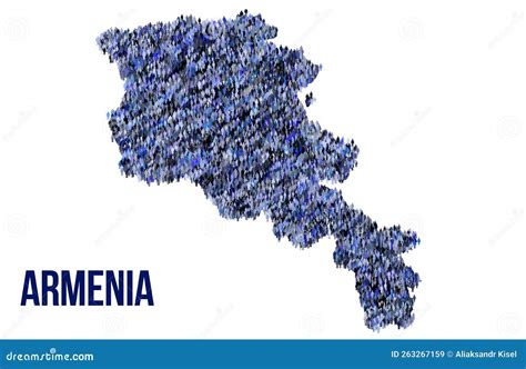 Armenia People Icon Map. Stylized Vector Silhouette Of Armenia ...