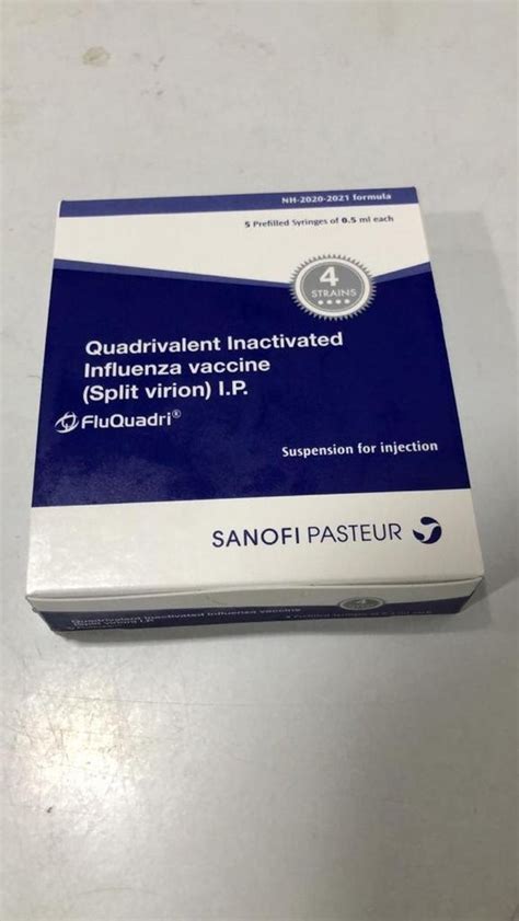 Quadrivalent Inactivated Influenza Vaccine FluQuadri Vaccine at Rs 1539/unit in Chhatral