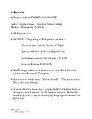 BIOancients2.pdf - Socrates Born in Athens 470 BCE died 399 BCE Father ...