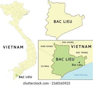 Bac Lieu Province Location On Map Stock Vector (Royalty Free) 2160165923 | Shutterstock