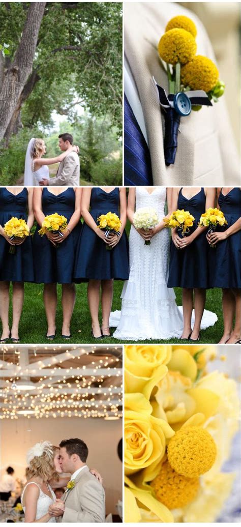 Navy Blue and Yellow Wedding by Cori Cook