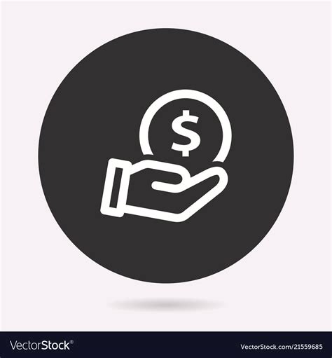 Hand pay - icon Royalty Free Vector Image - VectorStock