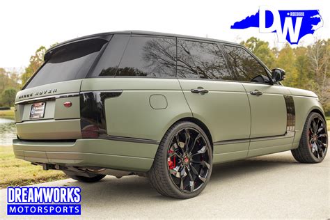 Eric Ebron Matte Green Range Rover — Dreamworks Motorsports