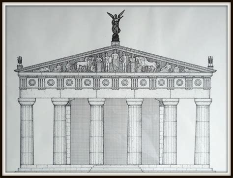 Temple of Zeus - Olympia | By Mauro Cateb. India ink (dots a… | Flickr