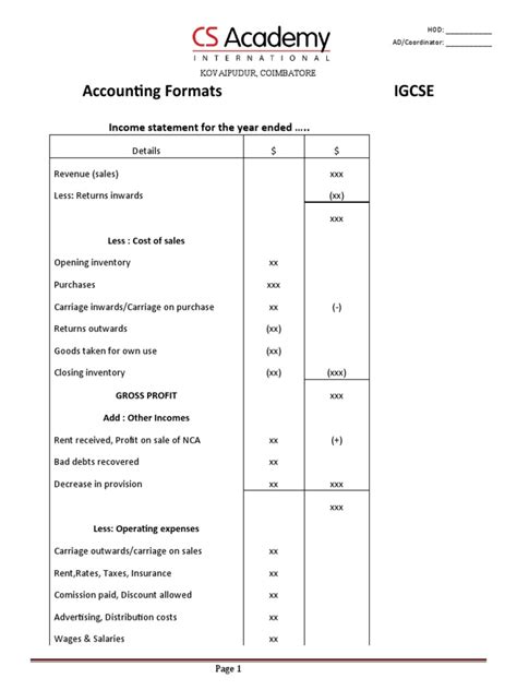 formats igcse | PDF