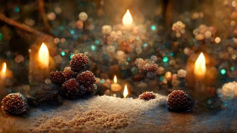 Premium AI Image | Abstract Christmas decorations from natural ...