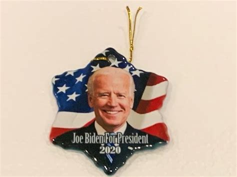 2020 JOE BIDEN FOR PRESIDENT PORCELAIN CHRISTMAS DOUBLE SIDED ORNAMENT NEW - Gettysburg ...