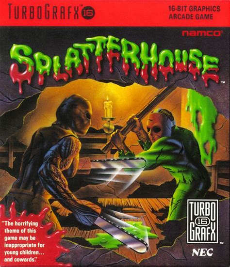 Splatterhouse (1990) TurboGrafx-16 box cover art - MobyGames