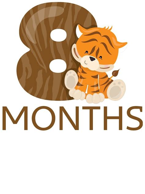 "8 Months Jungle/ Safari Milestone for Baby" Baby One-Pieces by AlaskaGirl | Redbubble | Baby ...