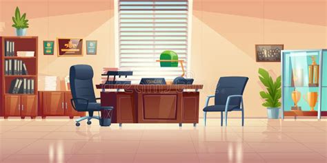 Vector Interior of Principals Office in School Stock Vector - Illustration of interior, empty ...