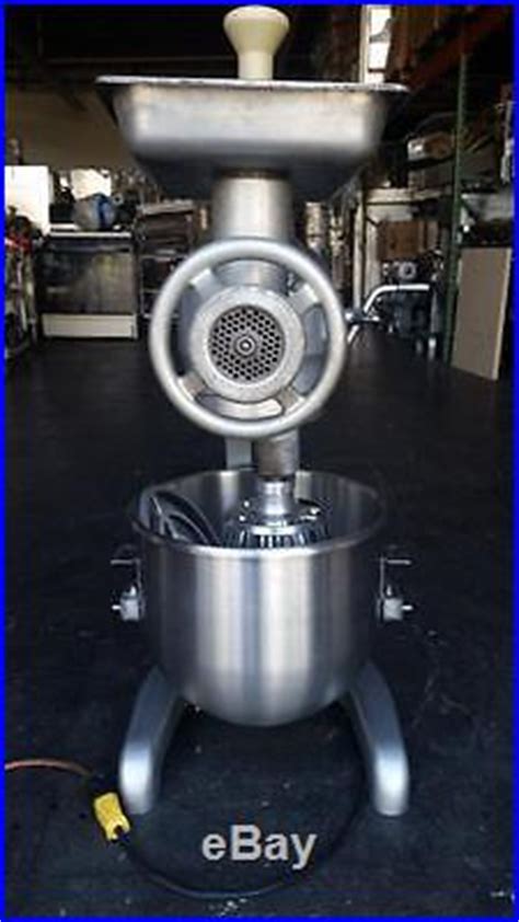 Hobart A200,20qt Dough Mixer, Meat Grinder Attachment, SS Bowl, Whip, Paddle, 115V