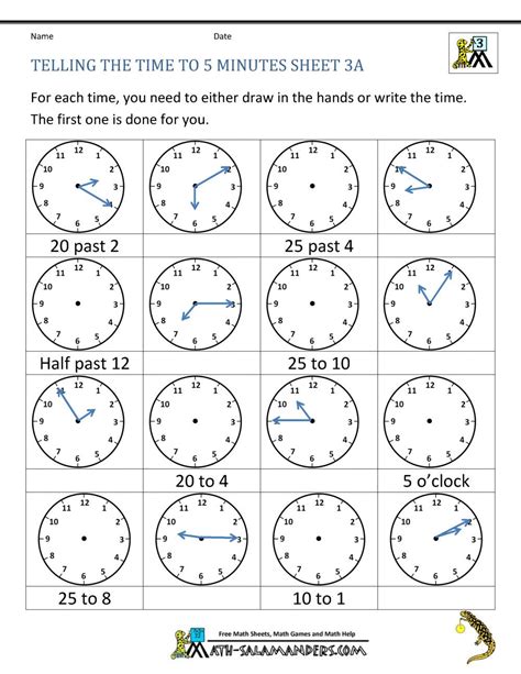 Math Time Worksheets Grade 2 - Sara Battle's Math Worksheets