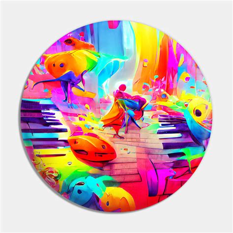 Colorful Art for Music Lovers Art - Music Lovers Gifts - Pin | TeePublic