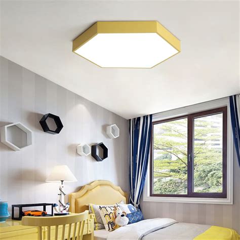 12'' Ultrathin LED Hexagon Ceiling Light Concise Style Decoration Acrylic Flush Mount Lamp Flush ...