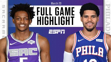 Sacramento Kings vs. Philadelphia 76ers [FULL GAME HIGHLIGHTS] | NBA on ESPN - YouTube