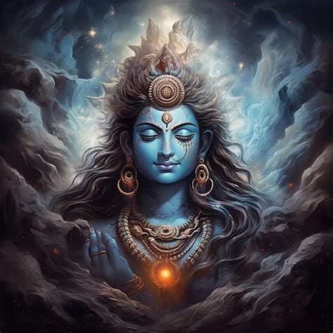 Premium AI Image | Lord mahadev God Shiv poster design for wallpaper Generative Ai