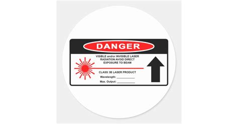 Class 3B Laser Warning Sticker | Zazzle