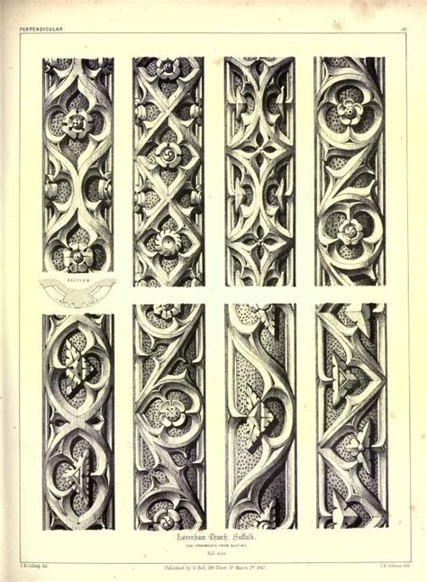 Gothic ornaments, being a series of examples of... | Architecture drawing art, Gothic pattern ...