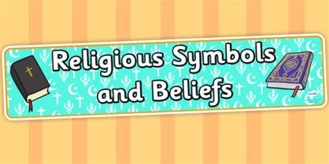 Religious Symbols and Beliefs Display Banner (teacher made)