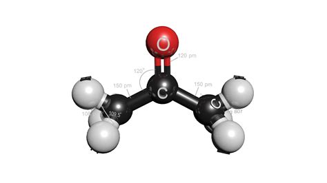 C3h6o molecule acetone 3D model - TurboSquid 1420779