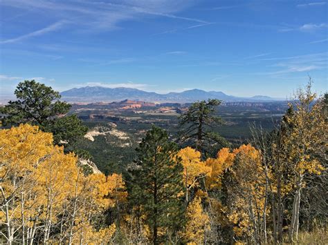 The distant Henry Mountains: Dixie National Forest, Utah