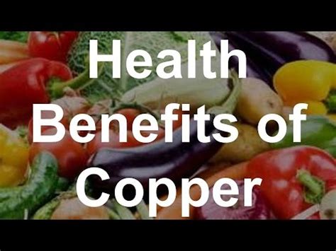 Health Benefits of Copper - YouTube